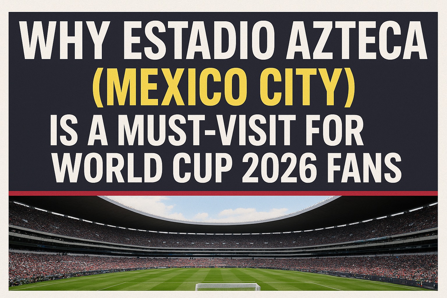 Why Estadio Azteca Mexico City Is a Must Visit for World Cup 2026