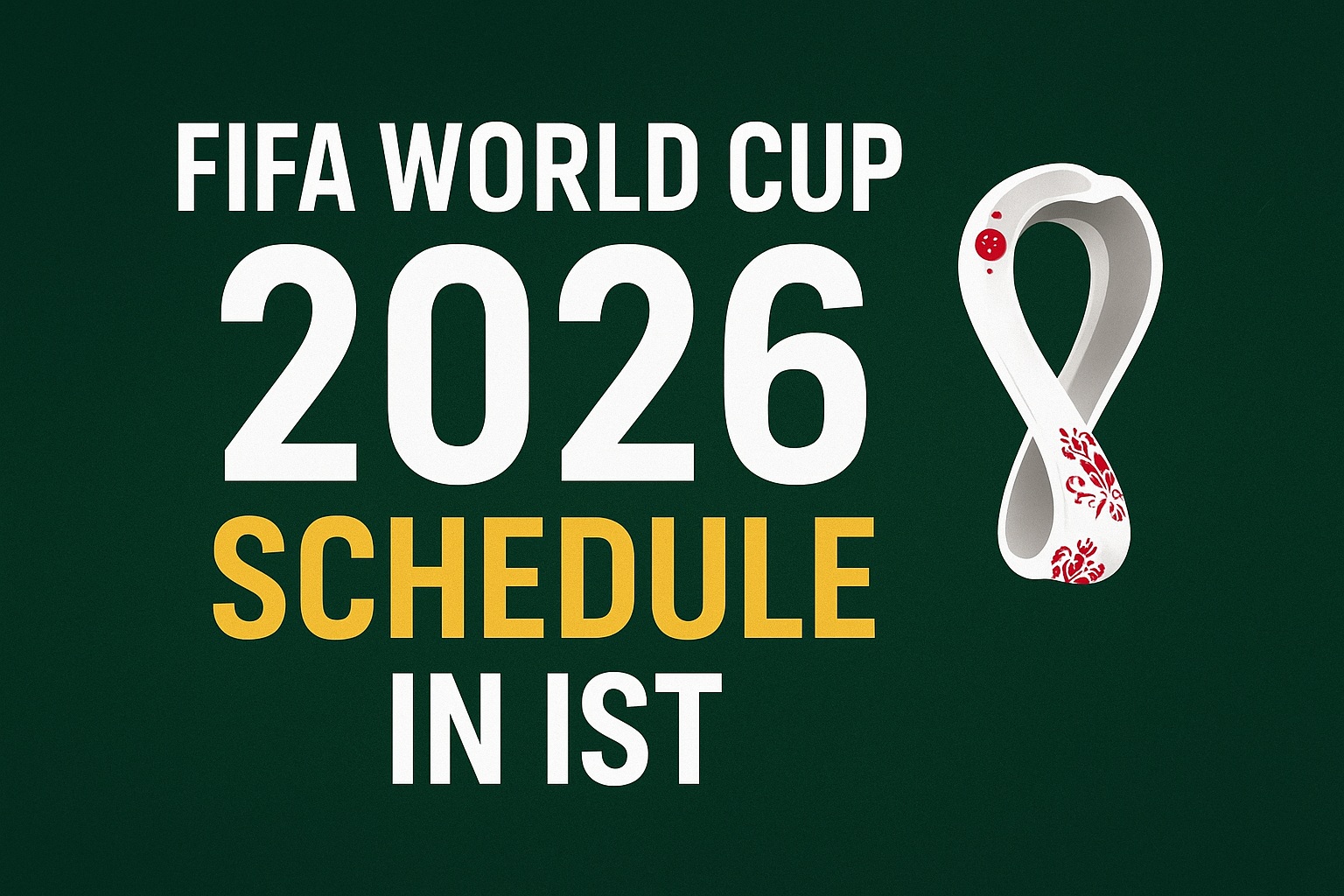 FIFA World cup 2026 schedule in IST Time