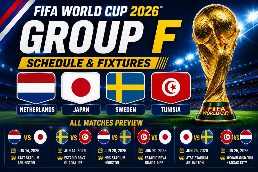 Fifa World Cup 2026 Group F schedule Match
