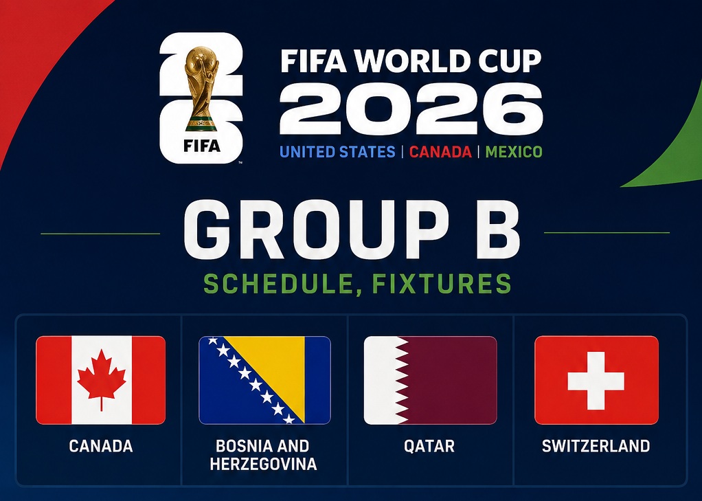 Fifa world cup 2026 Group B Match Schedule Fixtures Timetable