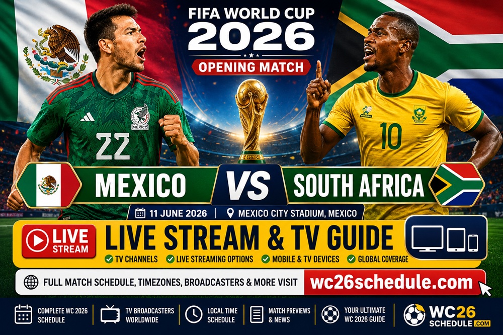 Mexico vs South Africa FIFA World Cup 2026 Live Stream Options TV Channels